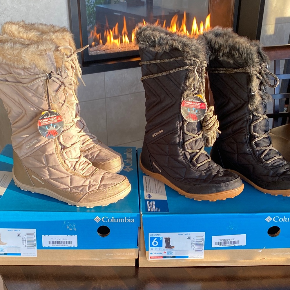 Columbia Women's Winter Boots, Black or Tan available! Waterproof & Breathable